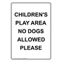 Portrait Children'S Play Area No Dogs Allowed Please Sign NHEP-34132