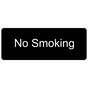 Black Engraved No Smoking Sign EGRE-460_White_on_Black