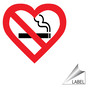 No Smoking Heart Symbol Label for No Smoking LABEL_PROHIB_01_b