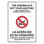 Sidewalk Not Your Ashtray Keep Free Of Butts Bilingual Sign NHB-13937