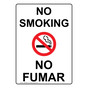 No Smoking Bilingual Sign for No Smoking NHB-6895