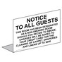 Non-Smoking Room Cleaning Charge Sign NHE-18329