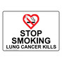 Stop Smoking Lung Cancer Kills With Symbol Sign NHE-19580