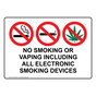 No Smoking Or Vaping Including All Sign With Symbol NHE-39029