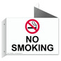 White Triangle-Mount NO SMOKING Sign With Symbol NHE-6895Tri