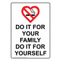 Portrait Do It For Your Family Do Sign With Symbol NHEP-19556