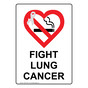 Portrait Fight Lung Cancer Sign With Symbol NHEP-19577