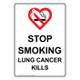 Portrait Stop Smoking Lung Cancer Kills Sign With Symbol NHEP-19580