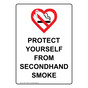 Portrait Protect Yourself From Secondhand Sign With Symbol NHEP-19584