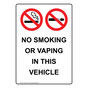 Portrait No Smoking Or Vaping In Sign With Symbol NHEP-37706