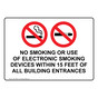 No Smoking Or Use Of Electronic Smoking Sign With Symbol NHE-39038