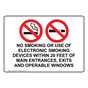 No Smoking Or Use Of Electronic Smoking Sign With Symbol NHE-39046