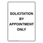 Portrait Solicitation By Appointment Only Sign NHEP-33424