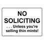No Soliciting Unless You're Selling Thin Mints! Sign TRE-16970