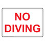 No Diving Sign NHE-15048