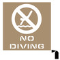 No Diving Stencil for Pool / Spa NHE-15410
