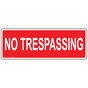 No Trespassing Label for No Soliciting / Trespass NHE-16927
