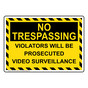Violators Will Be Prosecuted Video Surveillance Sign NHE-35021_YBSTR