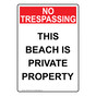 Portrait This Beach Is Private Property Sign NHEP-34423