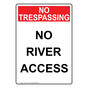 Portrait No River Access Sign NHEP-34517