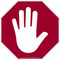 Stop Hand Symbol Sign for Enter / Exit TRE-13579