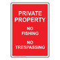 Private Property No Fishing Sign TRE-13650