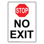 Portrait No Exit Sign With Symbol NHEP-33308