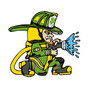 Leprechaun Firefighter Hard Hat / Helmet Label EMSE-11034