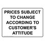 Prices Subject To Change According To Customer'S Sign NHE-33657
