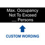 Black Engraved Max. Occupancy Not To Exceed _ Sign EGRE-CUSTOM-MAXOCC4_White_on_Black