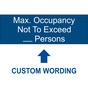 Blue Engraved Max. Occupancy Not To Exceed _ Sign EGRE-CUSTOM-MAXOCC4_White_on_Blue
