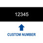 Black Engraved 12345 [Custom Wording] Sign EGRE-CUSTOM-NUM_White_on_Black
