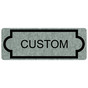 Black-on-Platinum Marble Custom Engraved Sign With Outline EGRE-CUSTOM-M6_Black_on_PlatinumMarble