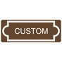 White-on-Brown Custom Engraved Sign With Outline EGRE-CUSTOM-M6_White_on_Brown
