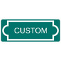 White-on-Green Custom Engraved Sign With Outline