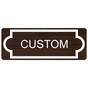 White-on-Kona Custom Engraved Sign With Outline EGRE-CUSTOM-M6_White_on_Kona