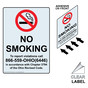 Ohio NO SMOKING Label With Front Adhesive NHE-7652-Ohio-Reverse