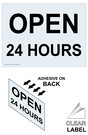 Open 24 Hours Label for Dining / Hospitality / Retail NHE-17915