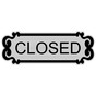 Silver Engraved CLOSED Sign EGRE-17945_Black_on_Silver
