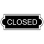 Black Engraved CLOSED Sign EGRE-17946_White_on_Black