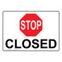 Closed Sign With Symbol NHE-32451