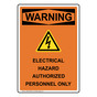 Portrait OSHA WARNING Electrical Sign With Symbol OWEP-25259