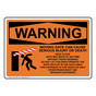 OSHA WARNING Moving Gate Can Cause Serious Injury Sign With Symbol OWE-13909