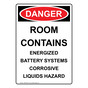 Portrait OSHA DANGER Room Contains Energized Sign ODEP-28321