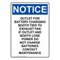 Portrait OSHA NOTICE Outlet For Battery Charging Booth Sign ONEP-30062