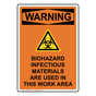 Portrait OSHA WARNING Biohazard Sign With Symbol OWEP-26817
