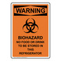 Portrait OSHA WARNING Biohazard Sign With Symbol OWEP-26818