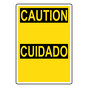English + Spanish OSHA CAUTION Sign OCB-P_BLANK