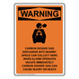 Portrait OSHA WARNING Carbon Dioxide Gas Sign With Symbol OWEP-31630