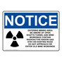 OSHA NOTICE Warning Entering Mining Area Sign With Symbol ONE-31195